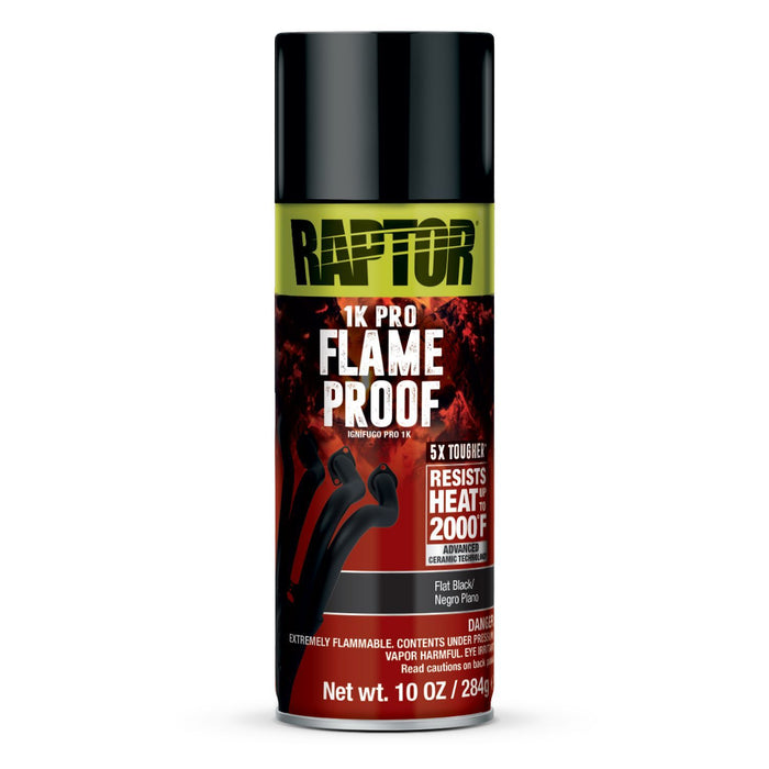 U-POL Raptor Flameproof Flat Black 10 Oz