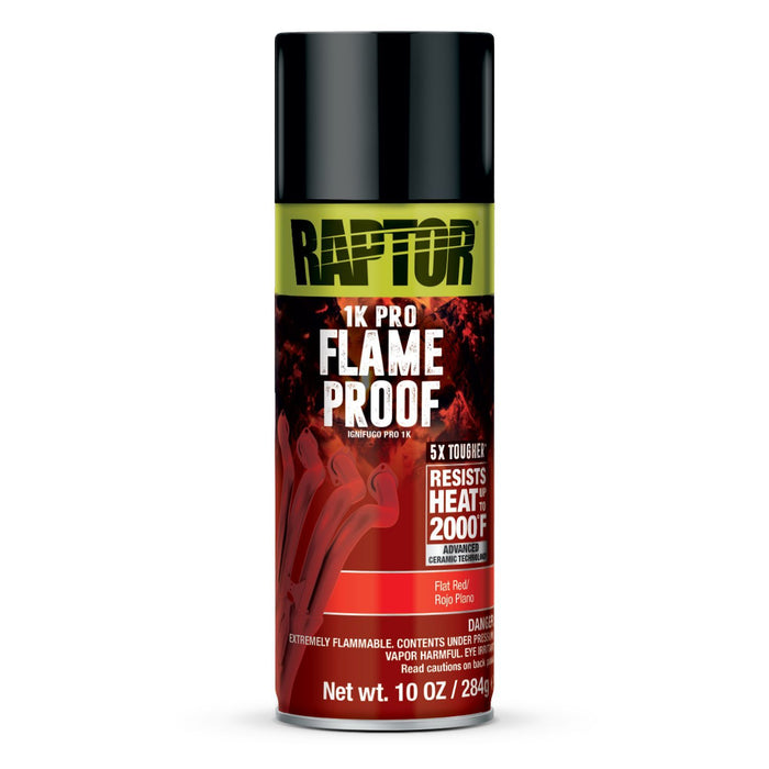 U-POL Raptor Flameproof Flat Red 10 Oz