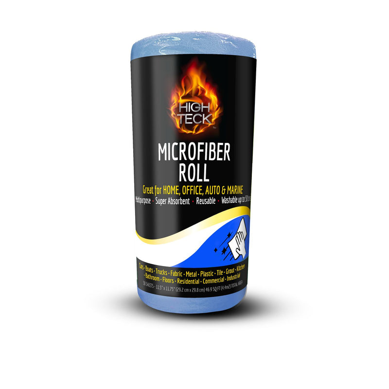 High Teck Products (50) 12" X 12" BLUE MICROFIBER ON ROL