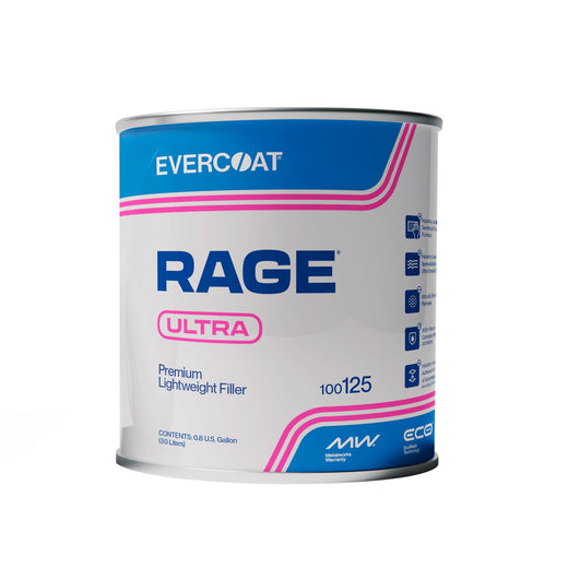 Evercoat Rage Ultra 100125 Body Filler, 1 gal Can, Light Gray, Paste
