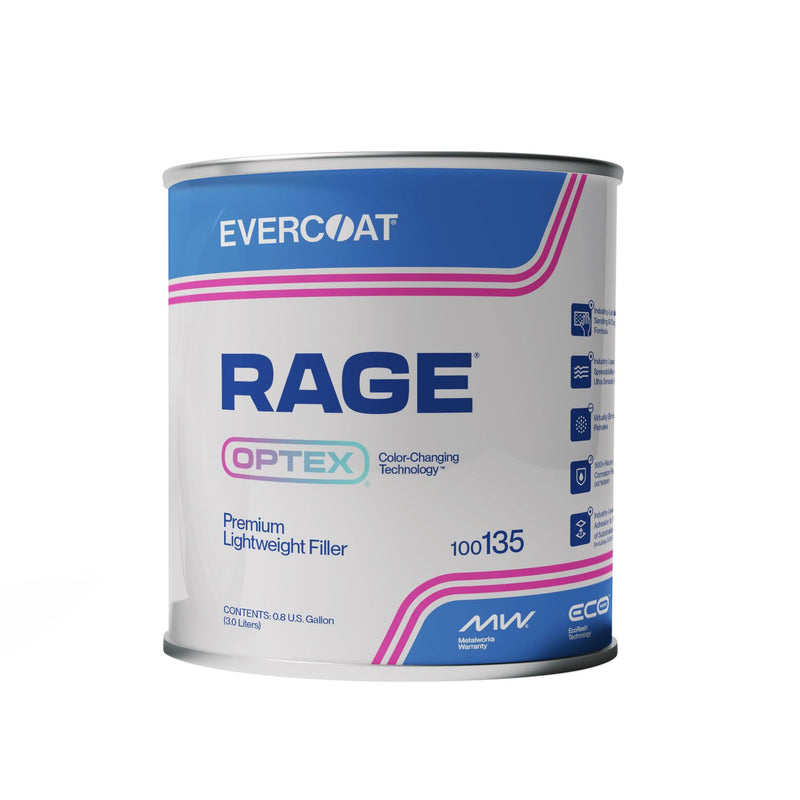 Evercoat Rage OPTEX 100135 Ultra Premium Body Filler, 1 gal Can, Pink, Liquid