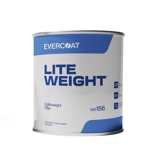 Evercoat LITE WEIGHT 100156 Professional Lightweight Body Filler, 3 L Can, Gray, Liquid