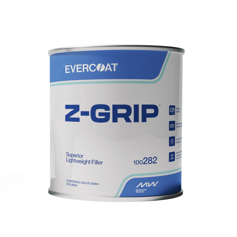 Evercoat Z-GRIP 100282 Performance Lightweight Body Filler, 3 L Can, Green-Yellow, Liquid