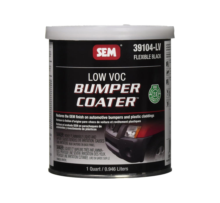 Bumper Coater™ 39104-LV Low VOC Bumper Coating, 1 qt Can, Flexible Black, 180 sq-ft/gal Coverage