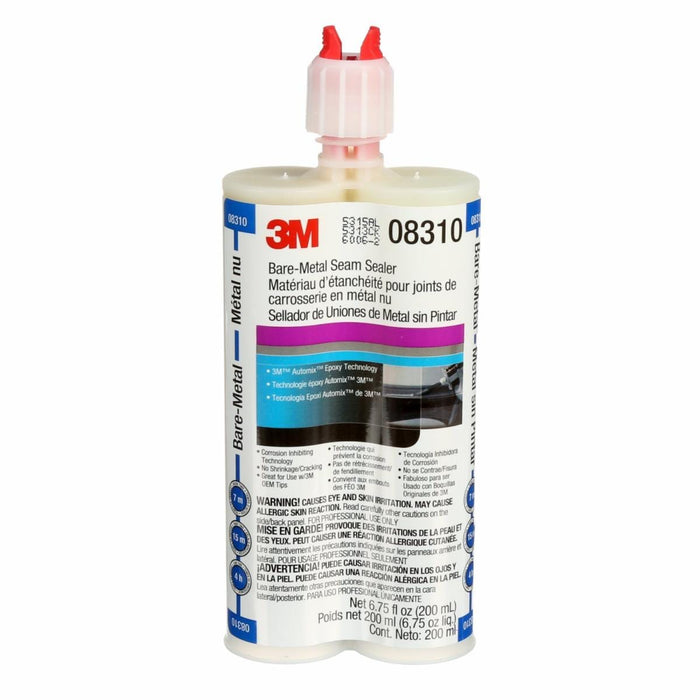 3M™ 08310 Bare-Metal Seam Sealer, 200 mL Cartridge, Paste, Beige, 1.16, 10 min Application, 1 hr Curing