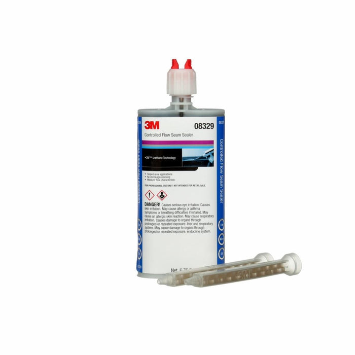 3M™ 8329 Controlled-Flow Seam Sealer, 200 mL Cartridge, Liquid, Black/Amber, 1.04, 3 min Application