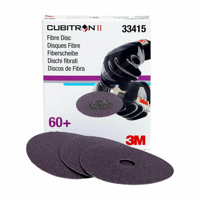 Cubitron™ II 33415 Abrasive Disc, 5 in Dia, 60+ Grit, 12000 rpm, Purple