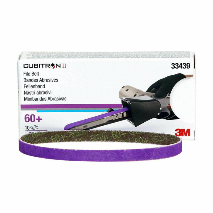 Cubitron™ II 33439 786F Series File Belt, 3/8 in W x 13 in L, 60+ Grit, Purple