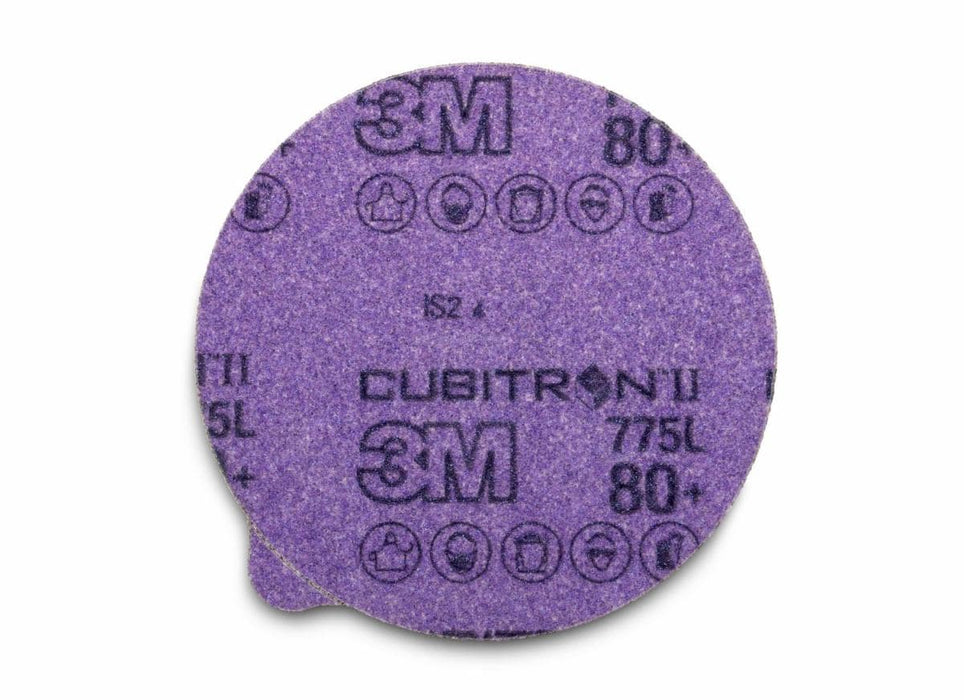 Cubitron™ II 86804 775L Series Disc, 6 in Dia, 80 Grit, Precision Shaped Ceramic Abrasive