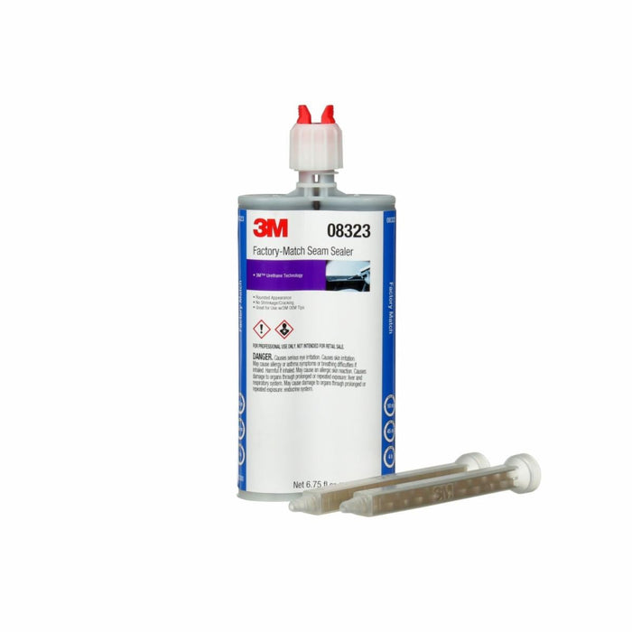 3M™ 8323 Factory-Match Seam Sealer, 200 mL Cartridge, Liquid, Black/Amber, 10 to 15 min Application, 30 min Curing