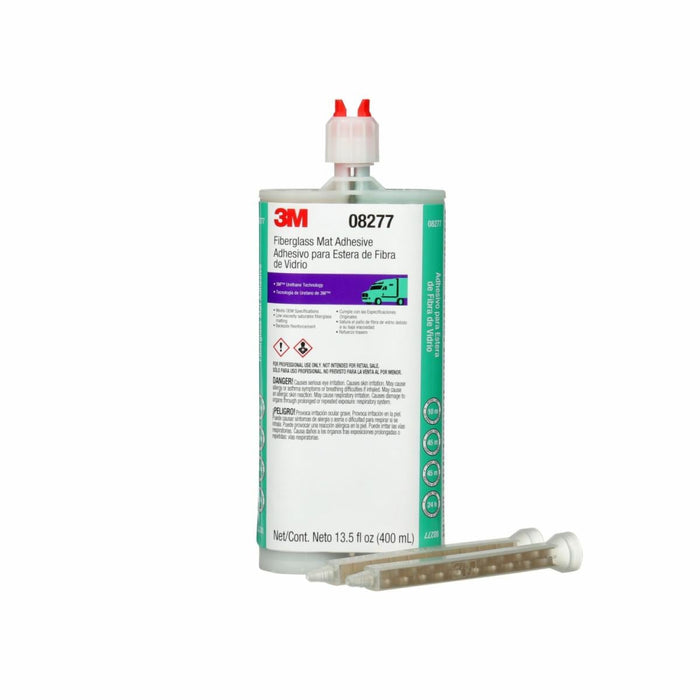 3M™ 08277 Fiberglass Matting Adhesive, 400 mL Cartridge, Liquid/Viscous, White/Dark Green, 24 hr Curing