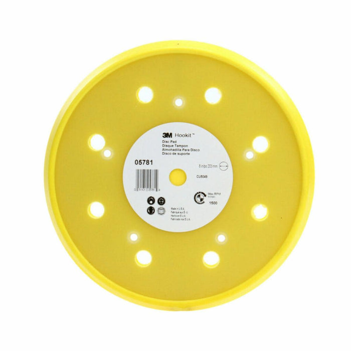 3M™ 05781 Dust Free Disc Pad, 8 in Dia, 5 Holes, Hook and Loop Attachment