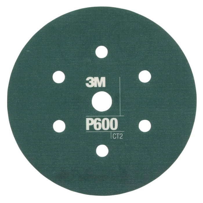 3M™ 34405 270J Series Flexible Dust Free Abrasive Disc, 6 in Dia, P600 Grit, Hook and Loop, Gray