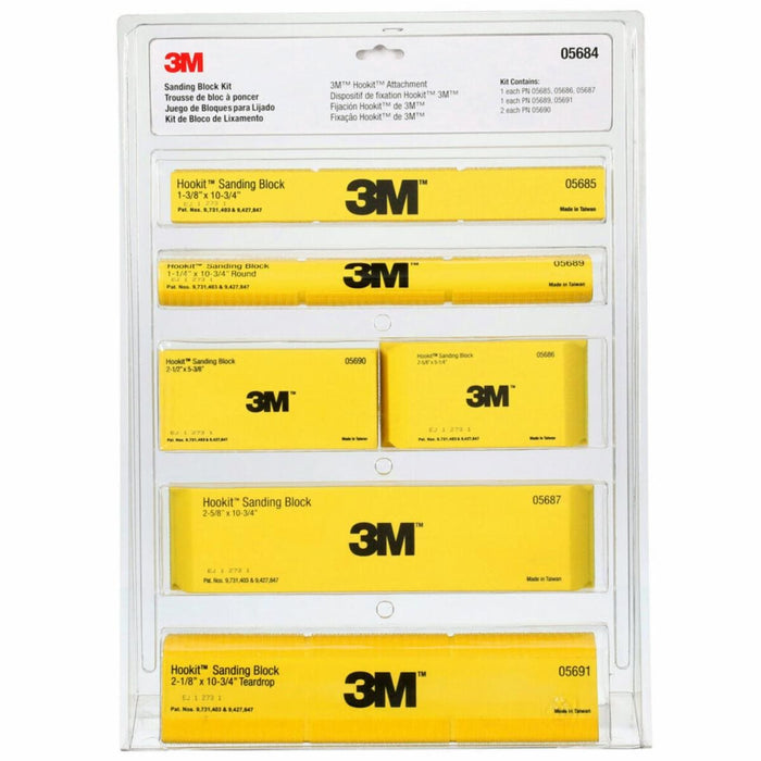 3M™ 05684 Hand Sanding Block Kit, Hookit™ Attachment