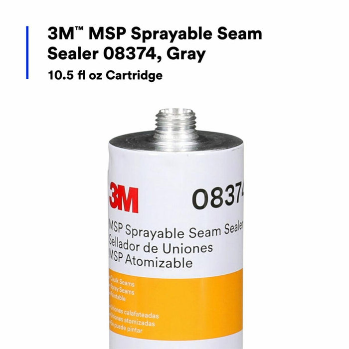 3M™ 08374 Sprayable Seam Sealer, 10.5 fl-oz Cartridge, Paste, Gray, 1.4 to 1.6, 5 to 10 min Application