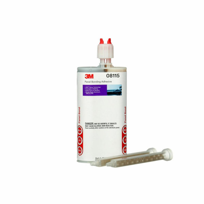 3M™ 08115 2-Part Panel Bonding Adhesive, 200 mL Dual Syringe Cartridge, Viscous Liquid, Black, 1.2, 24 hr Curing