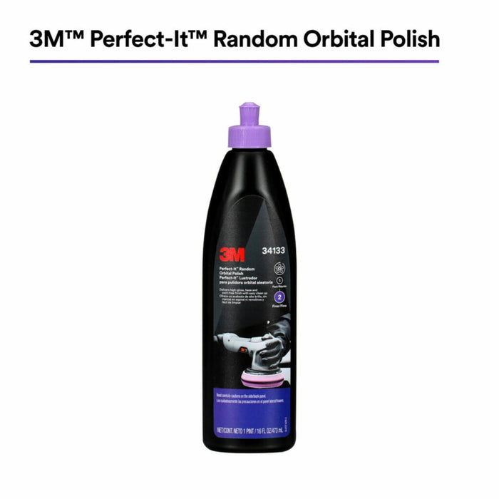 3M™ Perfect-It™ 34133 Random Orbital Polish, 1 pt Bottle, Liquid, Purple