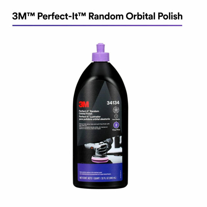 3M™ Perfect-It™ 34134 Random Orbital Polish, 1 qt Bottle, Liquid, Purple