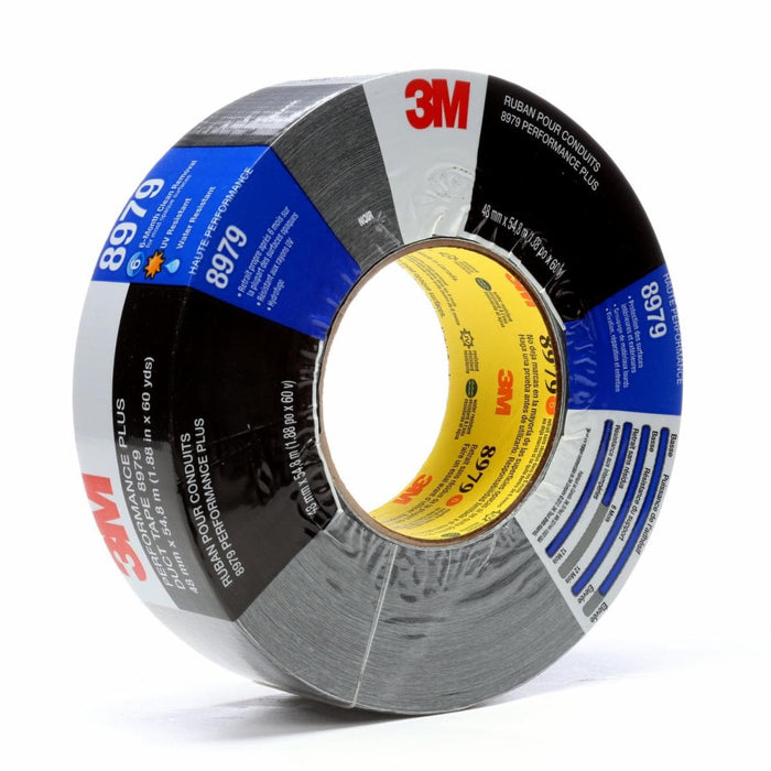 3M™ 53918 8979 Series Performance Plus Duct Tape, 54.8 m x 48 mm, 12.1 mil THK, Black