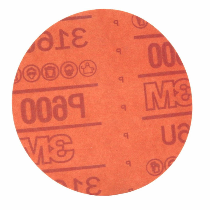 3M™ 01292 316U Series Abrasive Disc, 5 in Dia, P600 Grit, Hook and Loop, Red