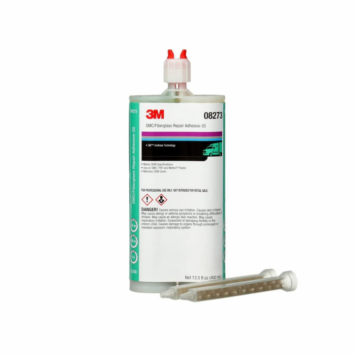 3M™ 08273 2-Part Repair Adhesive, 400 mL Dual Cartridge, Viscous Liquid, Dark Green, 1 to 1.2, 35 min Application