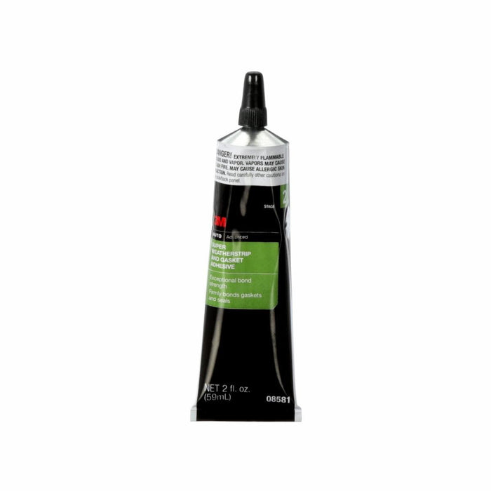 3M™ 08581 Super Weatherstrip and Gasket Adhesive, 2 oz Tube, Paste, Black, 24 hr Curing