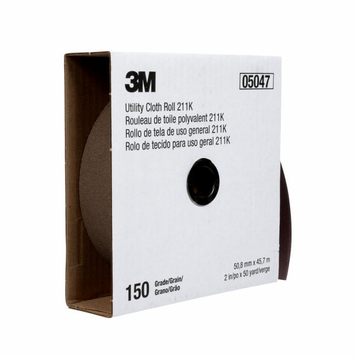 3M™ 05007 211K Series Utility Cloth Roll, 1 in W x 50 yd L, 150 Grit, Very Fine Grade, Aluminum Oxide