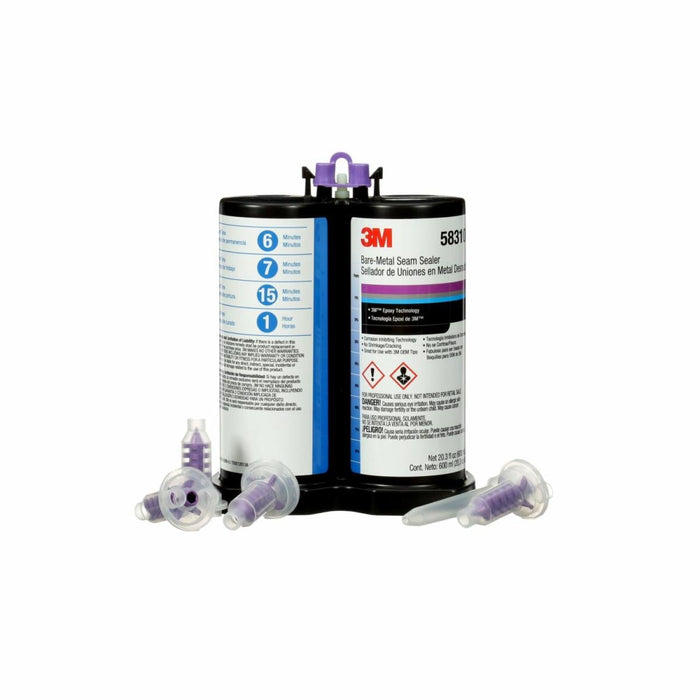 3M™ 58310 2-Part Bare Metal Seam Sealer, 600 mL Dual Cartridge, Paste, Off-White/Black, 1 hr Curing