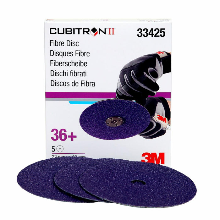 Cubitron™ II 33425 Abrasive Disc, 7 in Dia, 36+ Grit, 8600 rpm, Purple