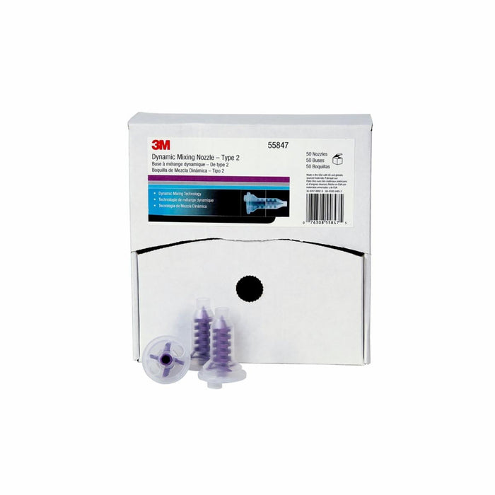 3M™ 55847 Dynamic Mixing System Nozzle, Plastic, Purple