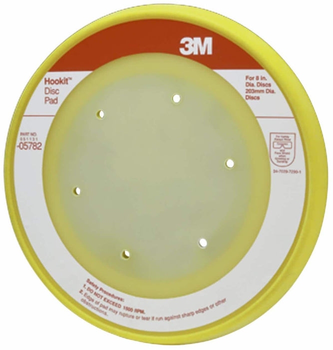 3M™ 05782 Dust Free Disc Pad, 8 in Dia, 6 Holes, Hook and Loop Attachment