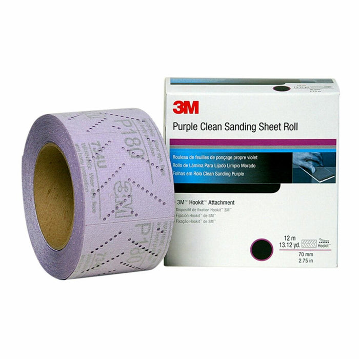 3M™ 30700 334U Series Perforated Clean Sanding Sheet Roll, 70 mm W x 12 m L, P800 Grit