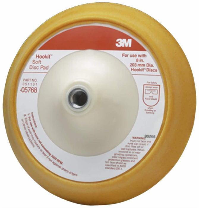 3M™ 05768 45 deg Disc Pad, 8 in Dia, 5/8 in - 11 TPI Arbor, Hook and Loop Attachment