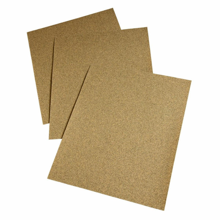 3M™ 02115 346U Series Paper Sheet, 9 in W x 11 in L, 80 Grit, Aluminum Oxide Abrasive, Gold, Dry