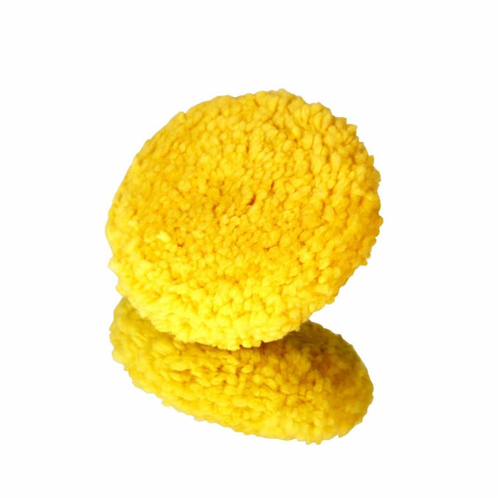 Perfect-It™ 05754 Double Sided Polishing Pad, 9.9 in Dia, Quick Connect Attachment, Wool Pad, Yellow