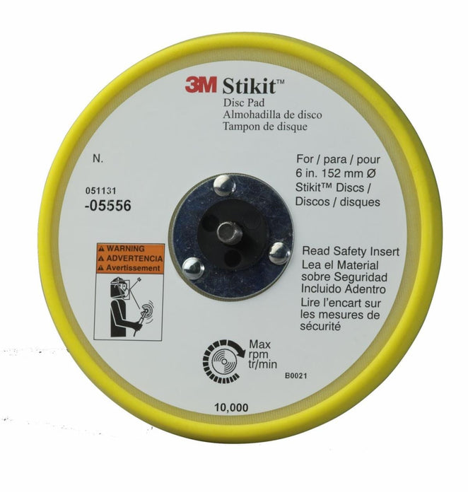 3M™ 05556 Low Profile Disc Pad, 6 in Dia, 5/16 in - 24 TPI Arbor, PSA Attachment