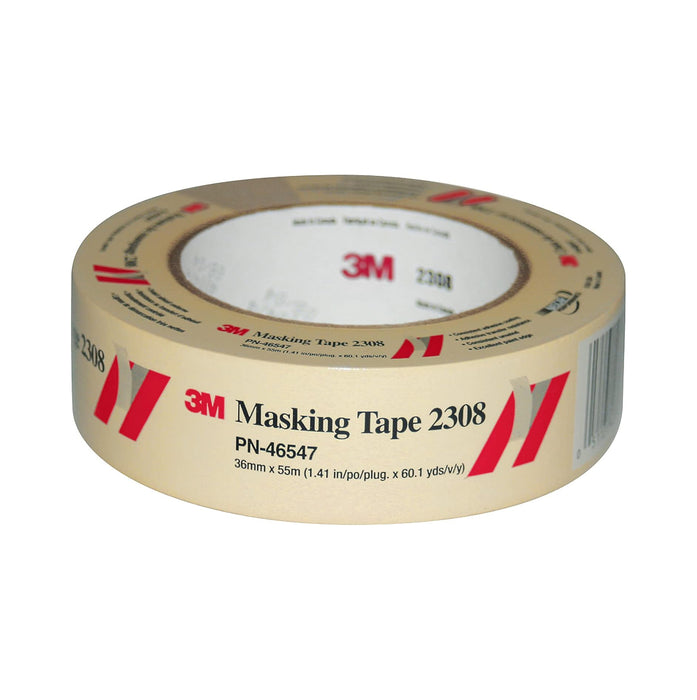 3M™ 46547 2308 Series Masking Tape, 55 m x 36 mm, Tan