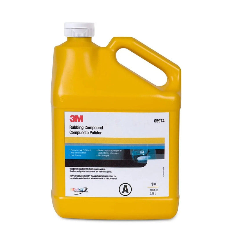 3M Products 05974 Rubbing Compound, 1 gal Bottle, Tan, Liquid, Compound