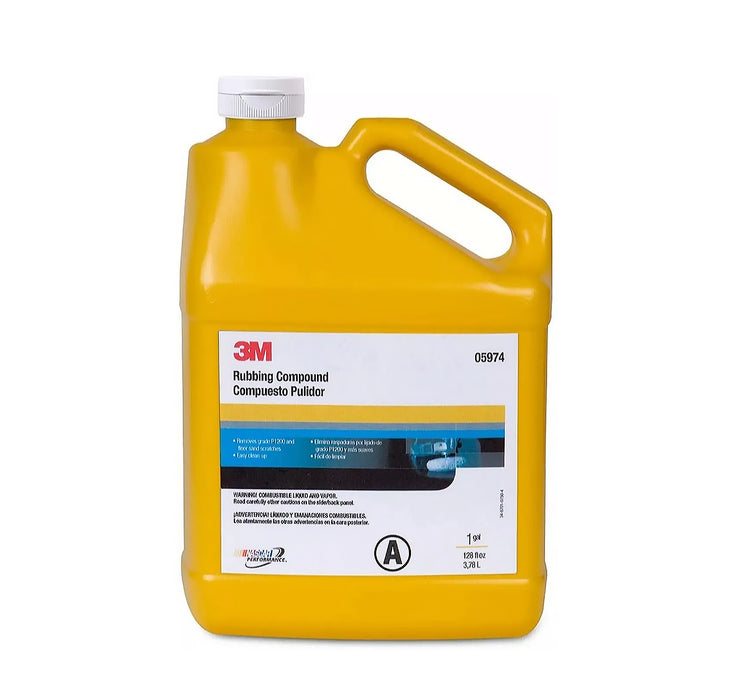 3M™ 05974 Rubbing Compound, 1 gal Bottle, Tan, Liquid, Compound