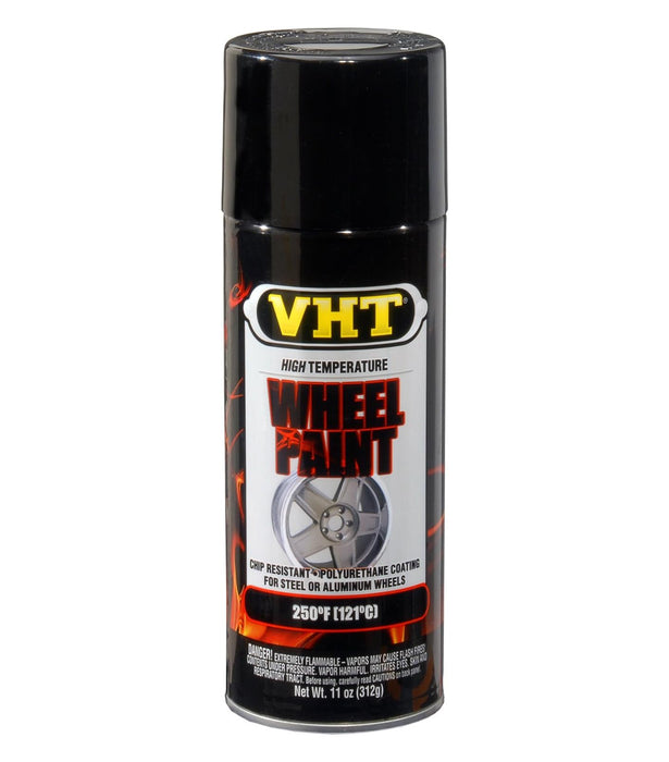 VHT® SP187 High Temperature Wheel Paint, 11 oz Aerosol Can, Gloss Black, 30 min Touch Curing