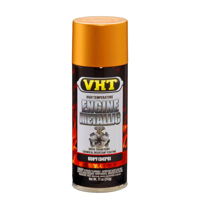 VHT® SP404 High Temperature Engine Enamel Spray Paint, 11 oz Aerosol Can, Metallic Gold Flake