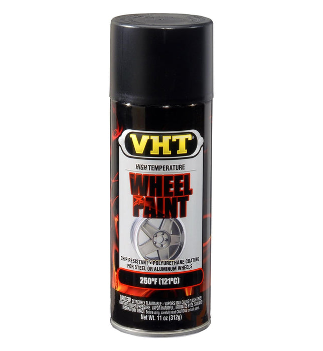 VHT® SP183 High Temperature Wheel Paint, 11 oz Aerosol Can, Satin Black, 30 min Touch Curing