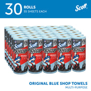 Kimberly-Clark Scott 75130 Shop Towel, 11 in L, 9.4 in W, Paper, Blue, 1-Ply — view 4