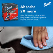 Kimberly-Clark Scott 75190 Multi-Purpose Shop Towel, 9 x 12 in, 200, Blue, Multi-Purpose, 1 Plys — view 9