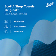 Kimberly-Clark Scott 75190 Multi-Purpose Shop Towel, 9 x 12 in, 200, Blue, Multi-Purpose, 1 Plys — view 2