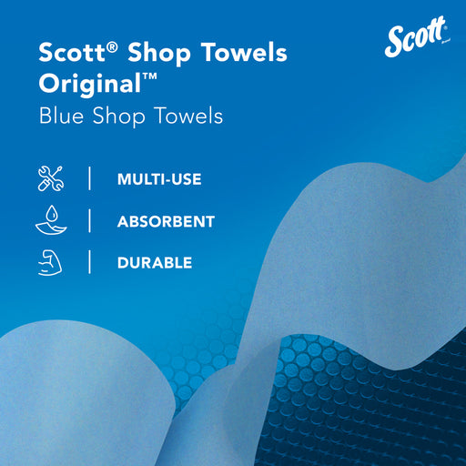Kimberly-Clark Scott 75190 Multi-Purpose Shop Towel, 9 x 12 in, 200, Blue, Multi-Purpose, 1 Plys — view 2