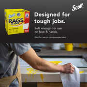Kimberly-Clark Scott 75260 Disposable Rag In A Box, 9 x 12 in, 200, Double Re-Creped, White, 1 Plys — view 9