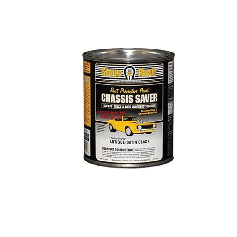 UCP970-4 High Solid Chassis Saver Paint 1 Quart Black Antique‑Satin Non‑Porous