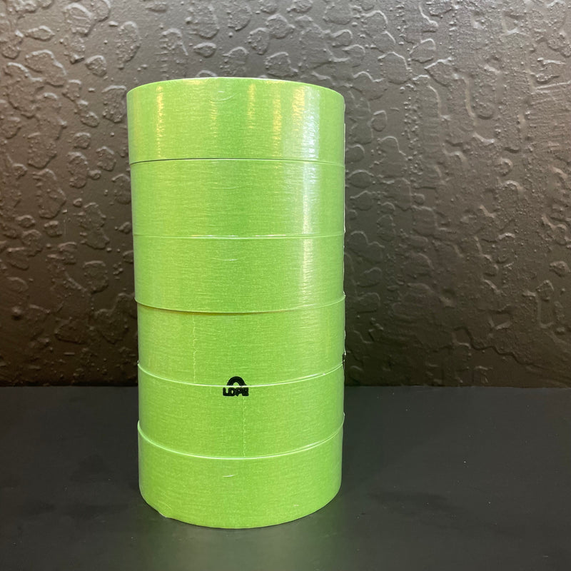 HB Green Masking Tape Automotive Waterproof 1 1/2", 6 rolls EA
