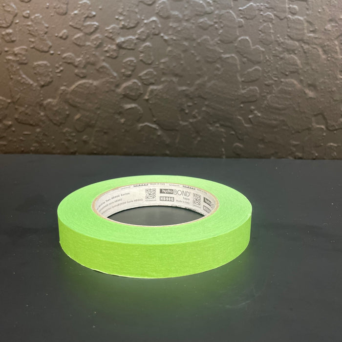 HB9818 Green Masking Tape Automotive Waterproof 3/4", 12 rolls EA